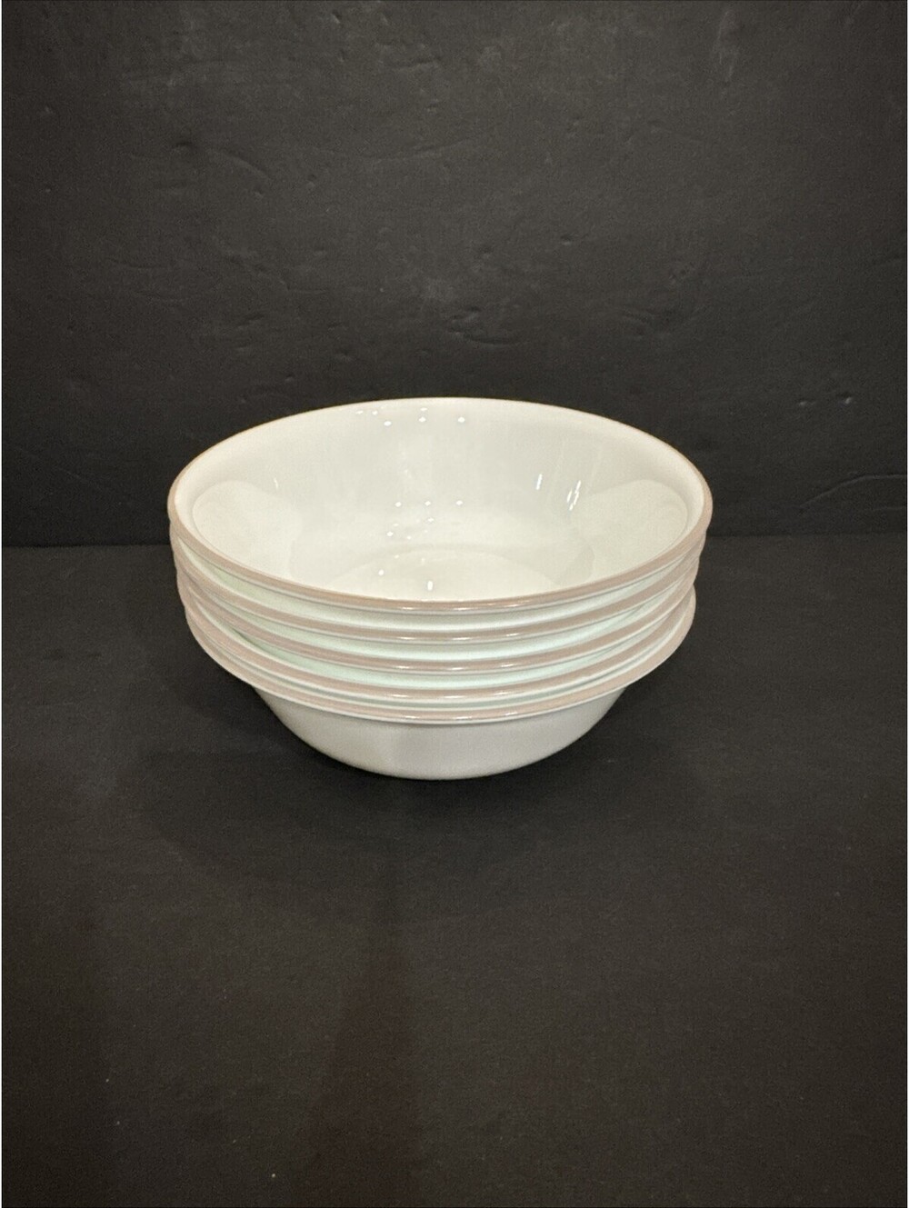 Corelle Sand Sketch Set Of 5 Cereal/Soup Bowls 6 1/4" USA Mint